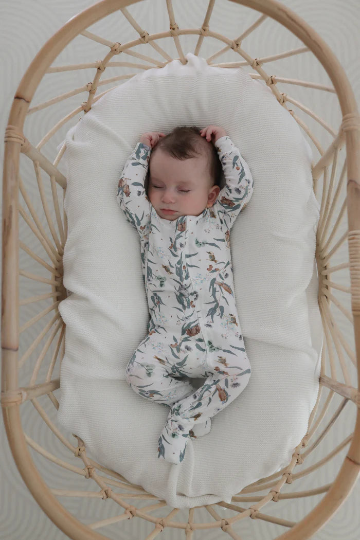 W25 Boys Eucalyptus Zip Romper