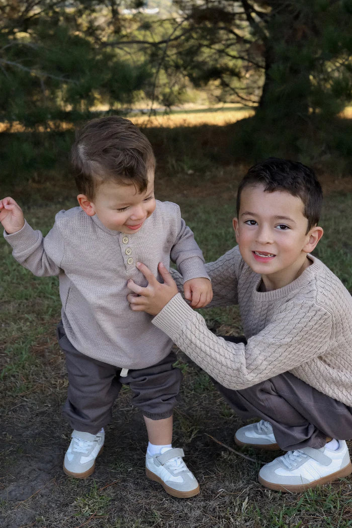 W25 Boys Mocha Henley