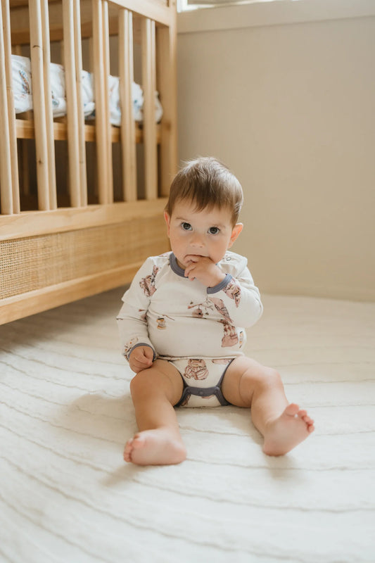 Long sleeve bodysuit - honey bear