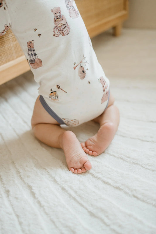 Long sleeve bodysuit - honey bear