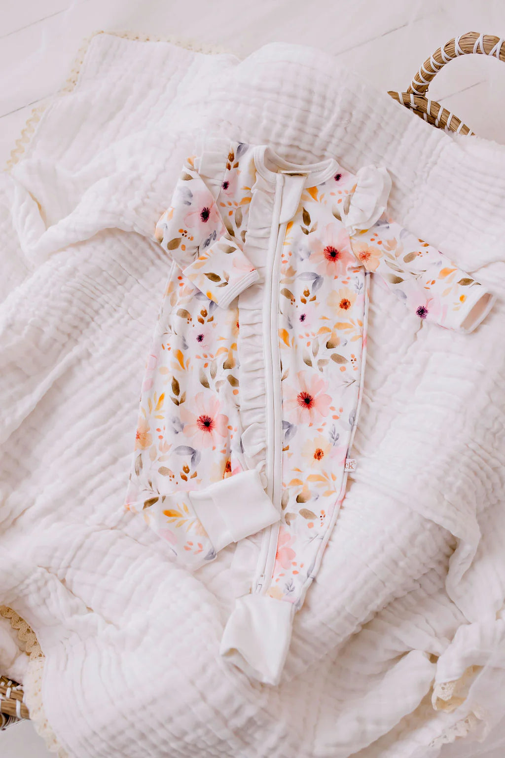 Bamboo Zipsuit - Sweet Florals