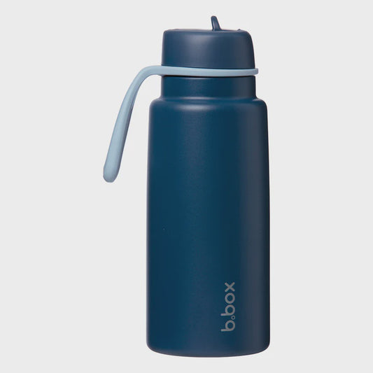 1L insulated flip top bottle - midnight