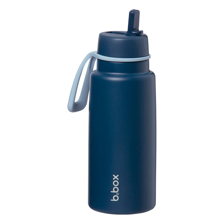 1L insulated flip top bottle - midnight