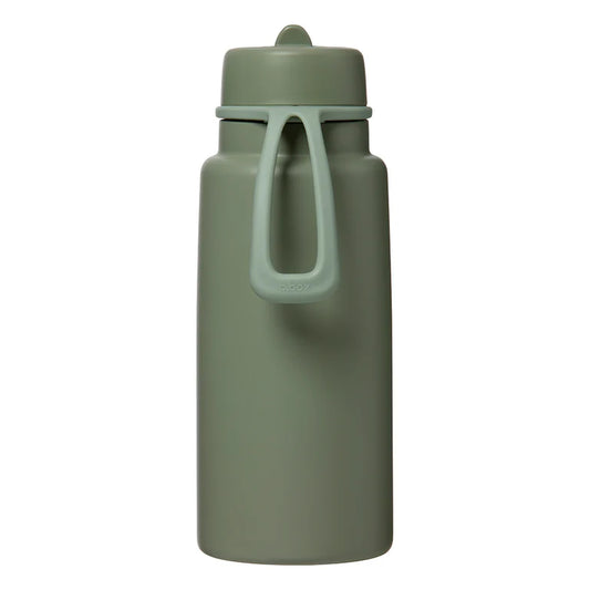 1L insulated flip top bottle - olive