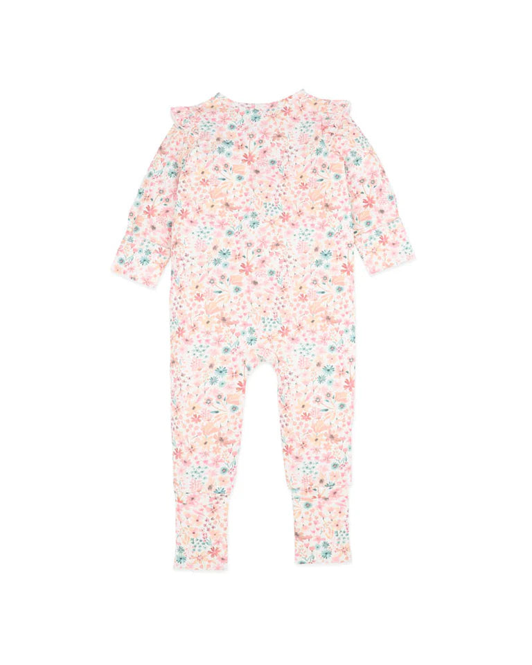 FERN FLORAL ORGANIC ZIPSUIT