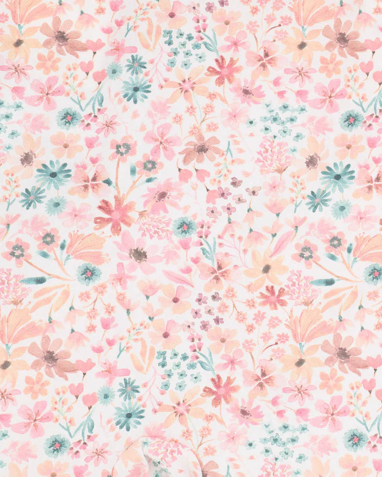 FERN FLORAL ORGANIC ZIPSUIT