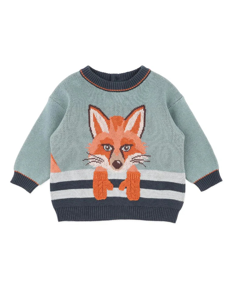 MR FOX IN MITTENS KNITTED JUMPER