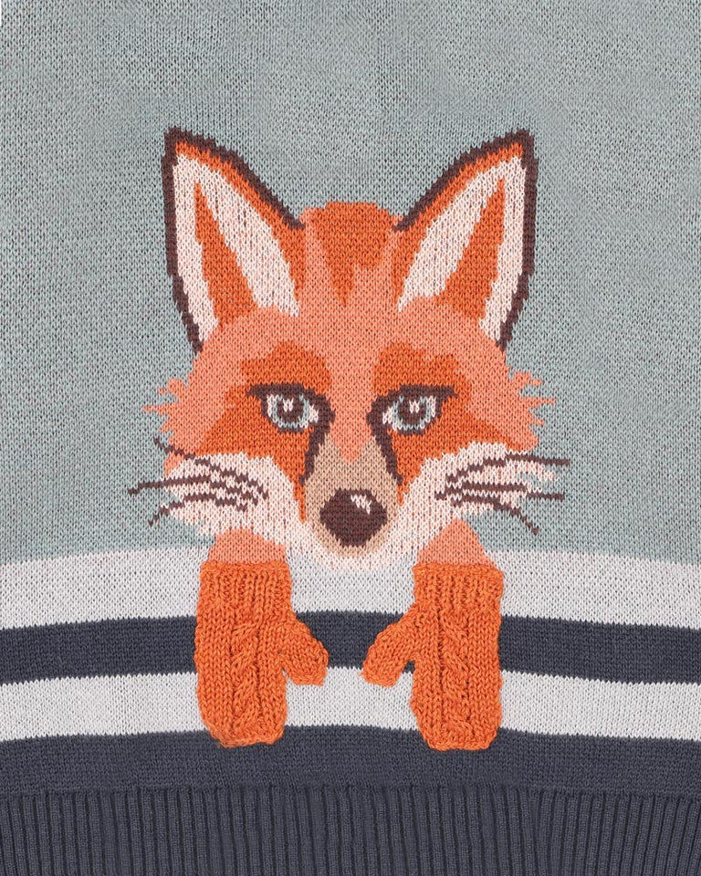 MR FOX IN MITTENS KNITTED JUMPER