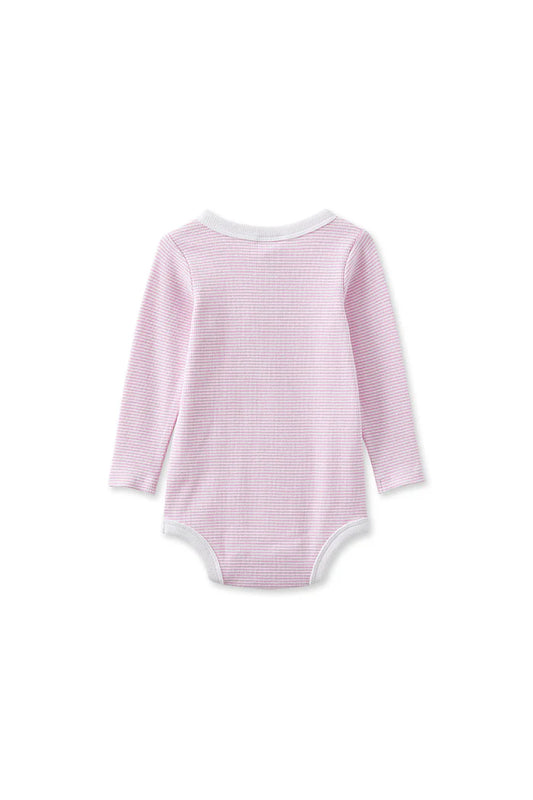 W25 Girls Pink Stripe Bubbysuit
