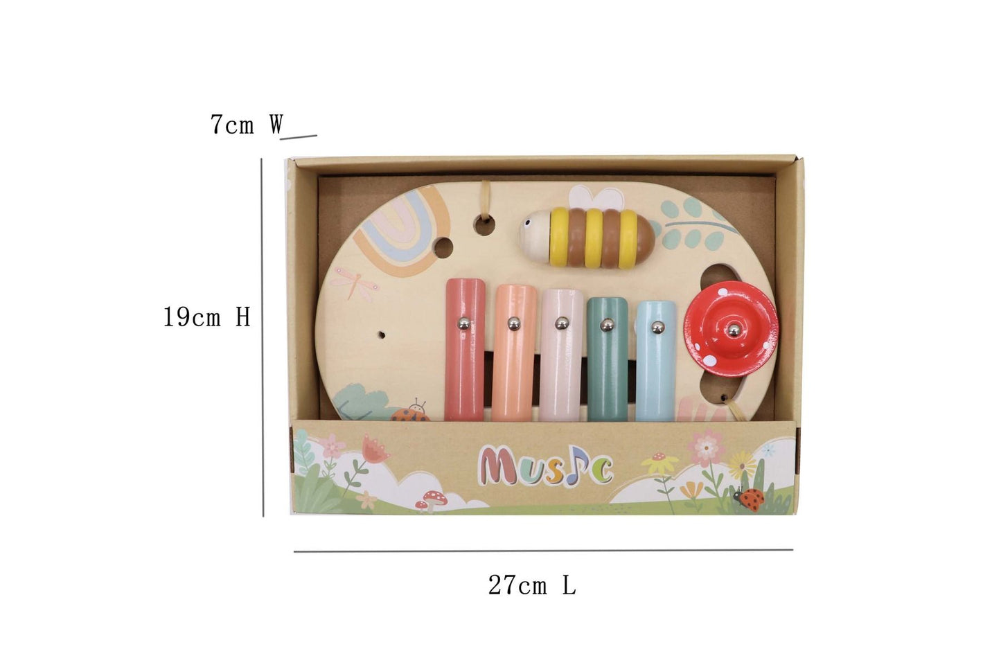 Wooden Happy Spring Musical Table