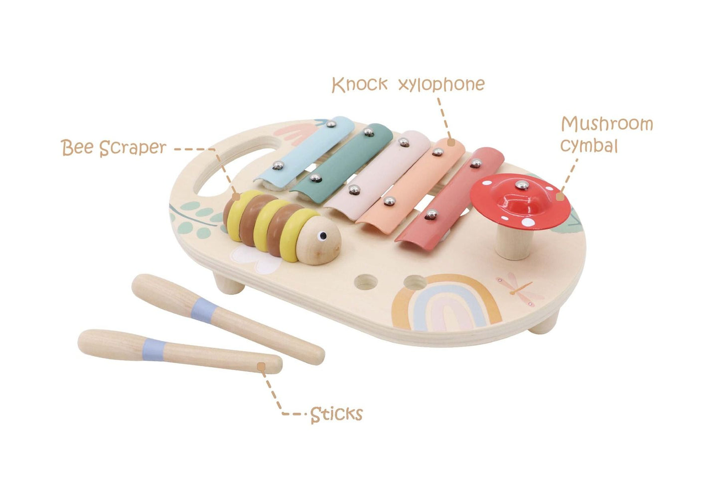 Wooden Happy Spring Musical Table