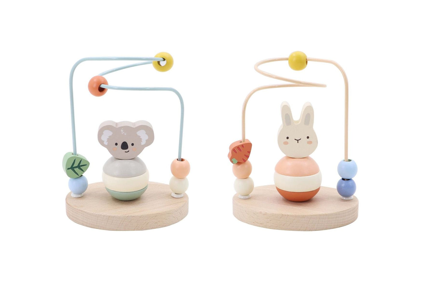 Wooden Koala And Bunny Stacking Bead Maze