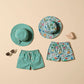 Green Bean Stripe Swim Board Short