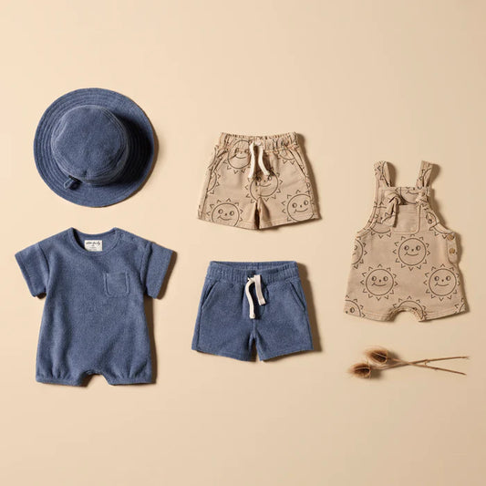 Deep Blue Organic Terry Growsuit