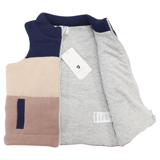 Padded Knit Vest Chestnut