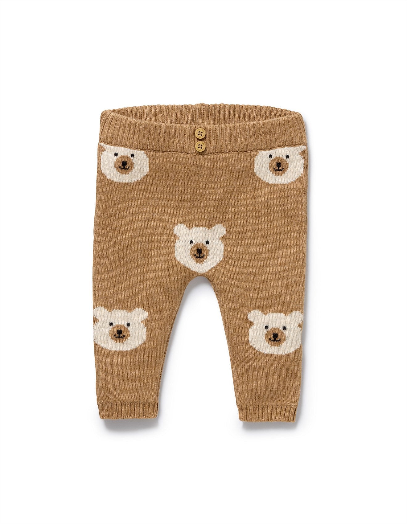 Beary Cute Organic Knitted Jacquard Legging