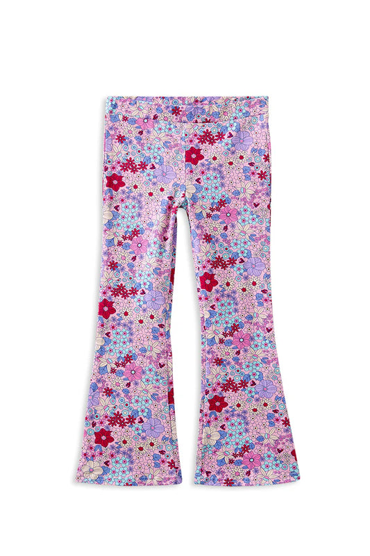 W25 Girls Lilac Bloom Flared Legging
