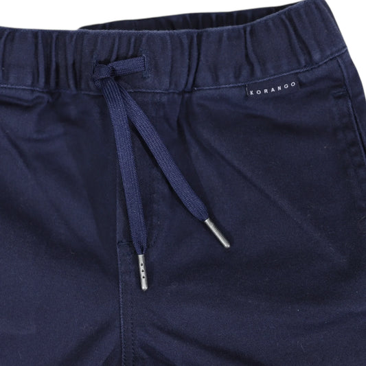 Stretch Twill Short with Drawstring Navy
