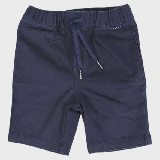 Stretch Twill Short with Drawstring Navy