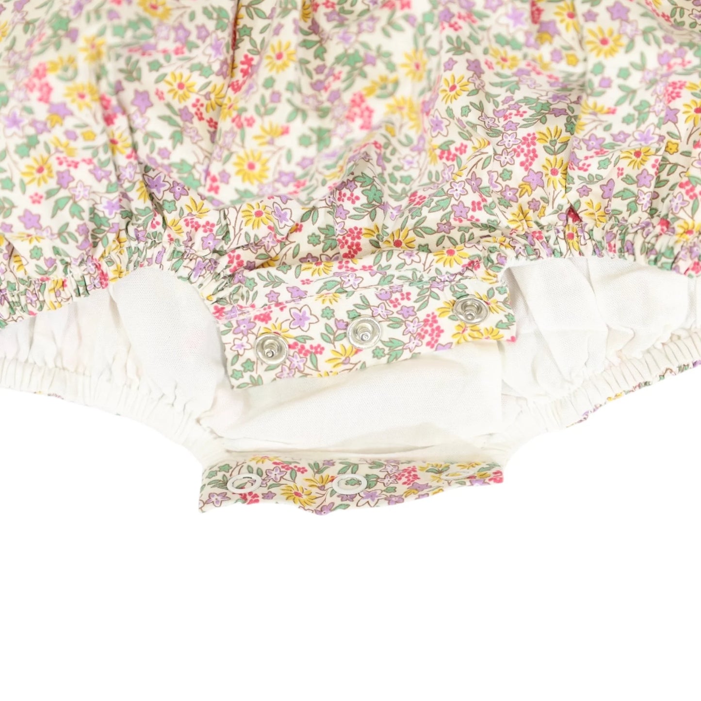 Floral Smocked Sunsuit Yellow Floral