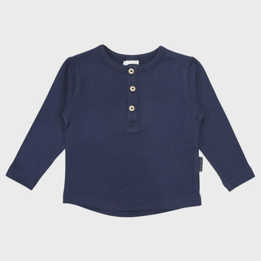 Henley Long Sleeve Tee Navy