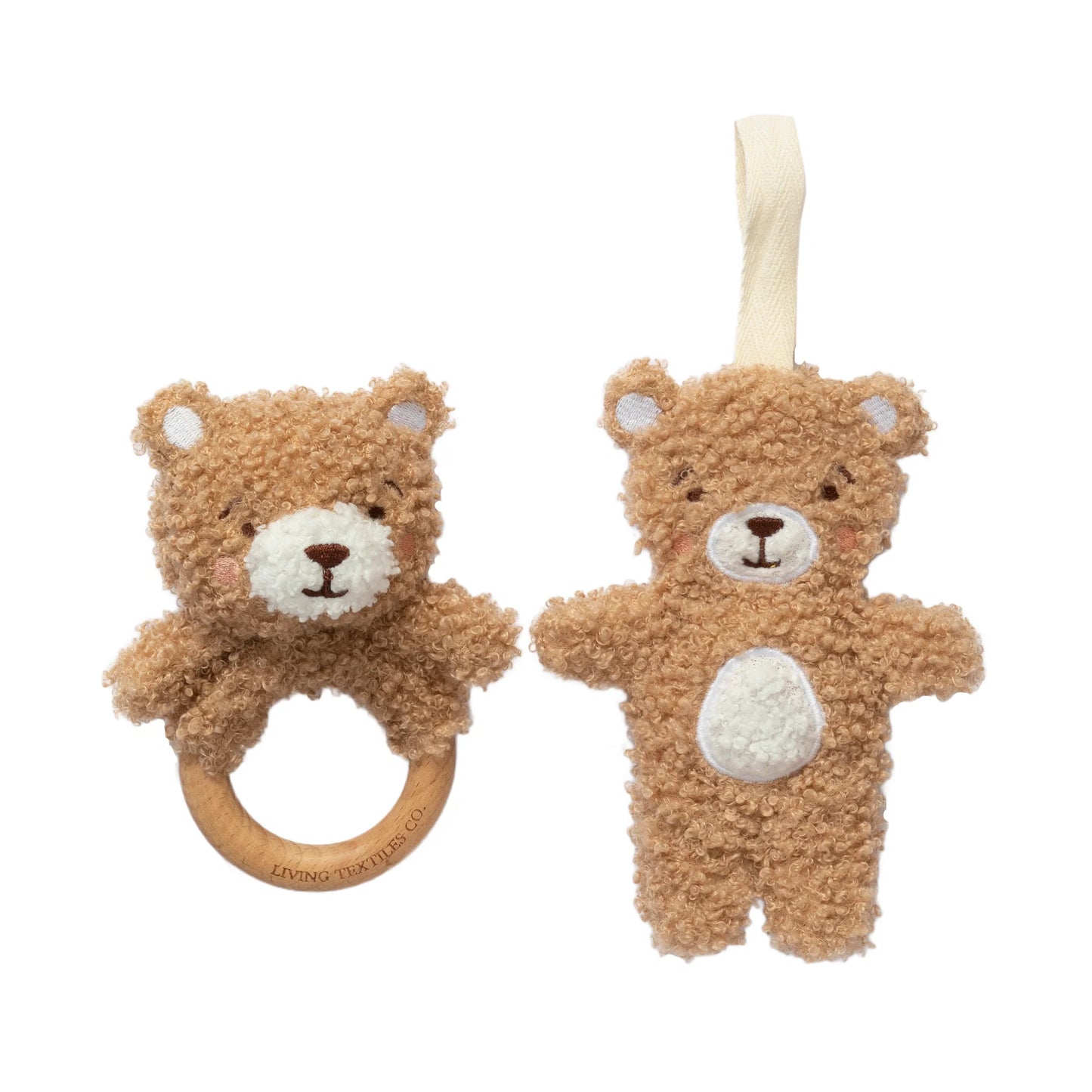 Ring Rattle & Dummy Chain Gift Set - Cuddly Bear