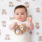 Ring Rattle & Dummy Chain Gift Set - Cuddly Bear