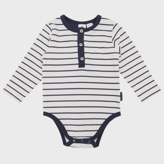 Striped Bodysuit | Navy