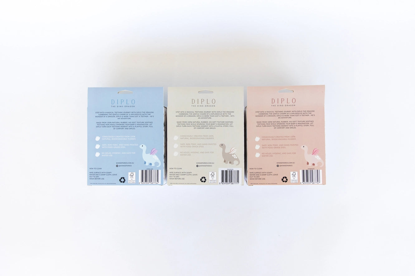Diplo the Dino-Dragon Natural Rubber Teether
