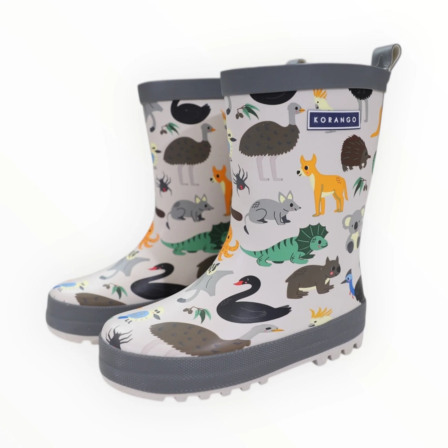 Australian Animal Printed Gumboot Grey