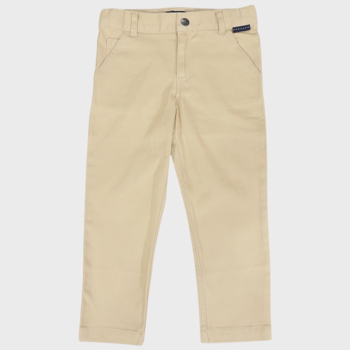 Stretch Twill Chino with Elastic Waist Sand
