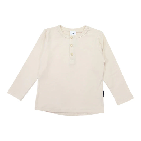 Essential henley Tee Beige