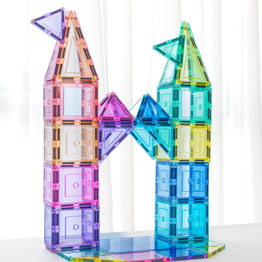 Learn & Grow Magnetic Tiles - Pastel Builders Pack (112 Pc)