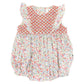 Floral Smocked Sunsuit Red Floral