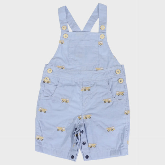 Embroidered Truck Chambray Overall Light