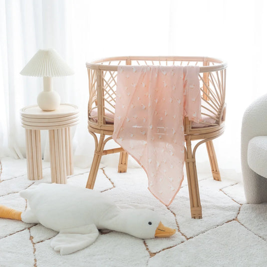 Pink Ducks Muslin Wrap