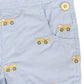 Embroidered Truck Chambray Overall Light