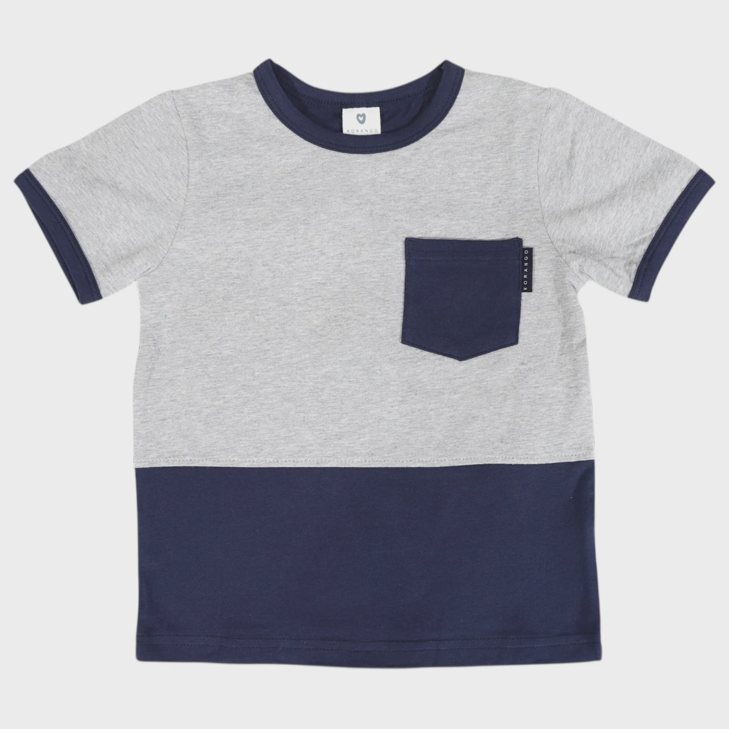 Colour Block Tee Navy