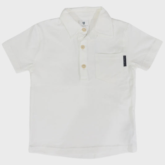 Cotton Stretch Polo White