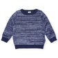 Fleck Knit Sweater Blue