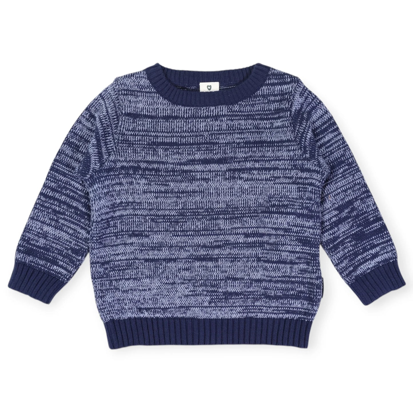 Fleck Knit Sweater Blue