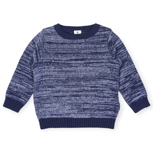 Fleck Knit Sweater Blue