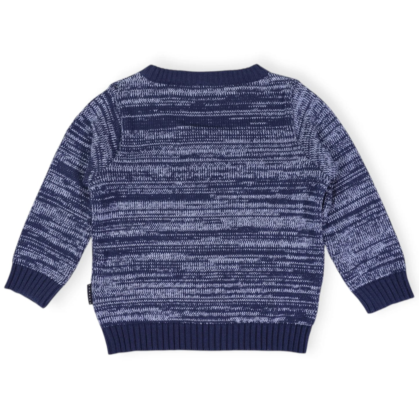 Fleck Knit Sweater Blue