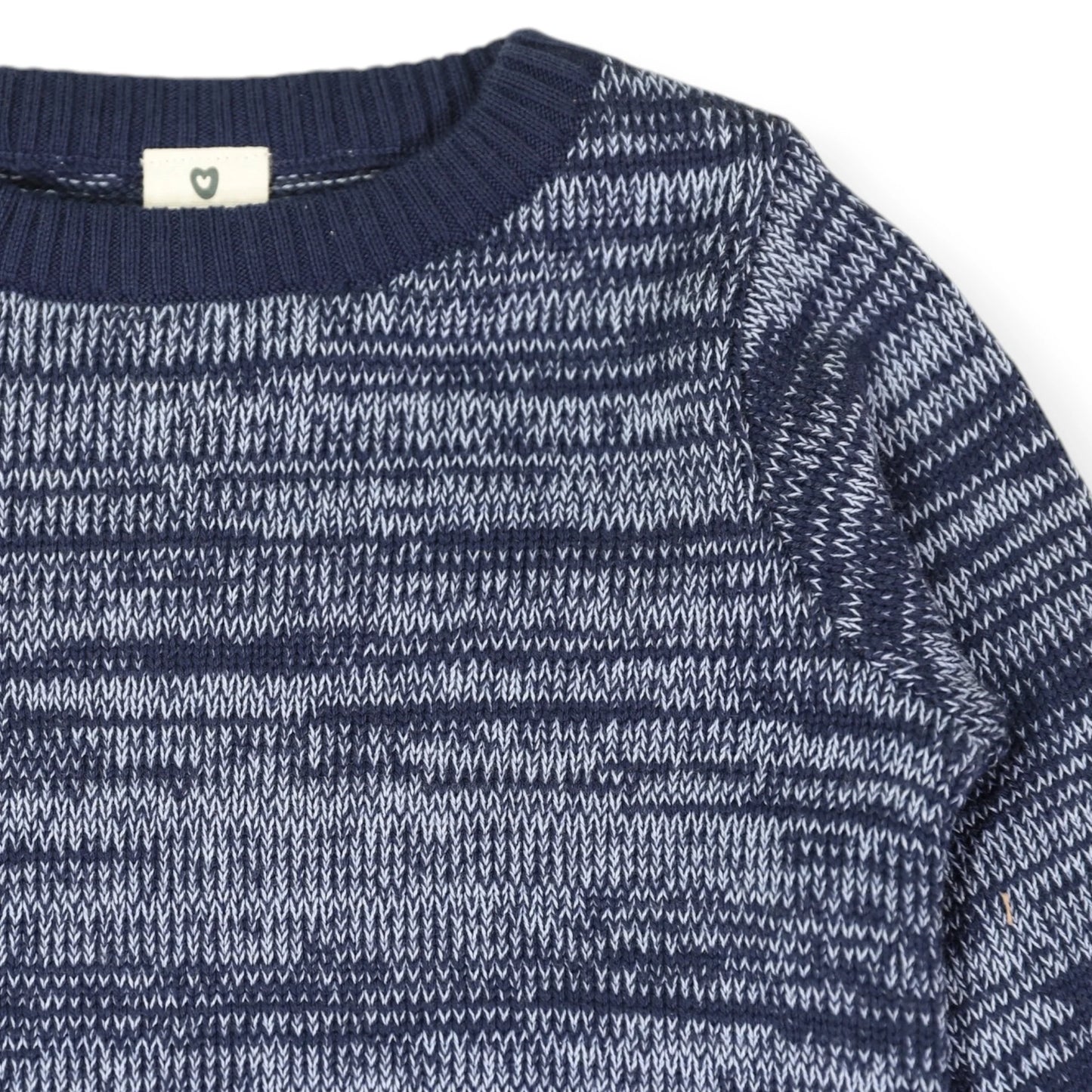 Fleck Knit Sweater Blue