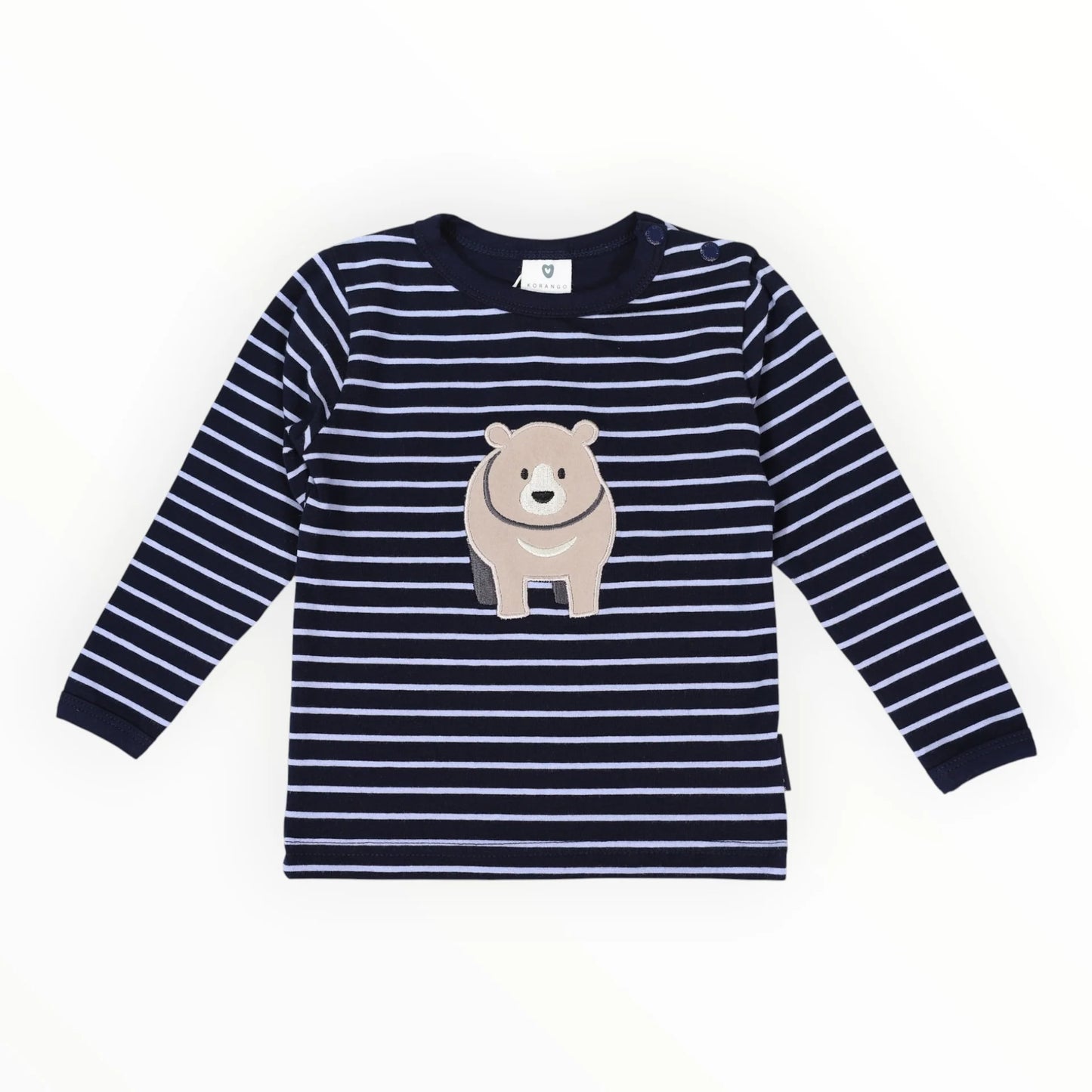 Bear Striped Top | Blue