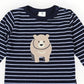 Bear Striped Top | Blue