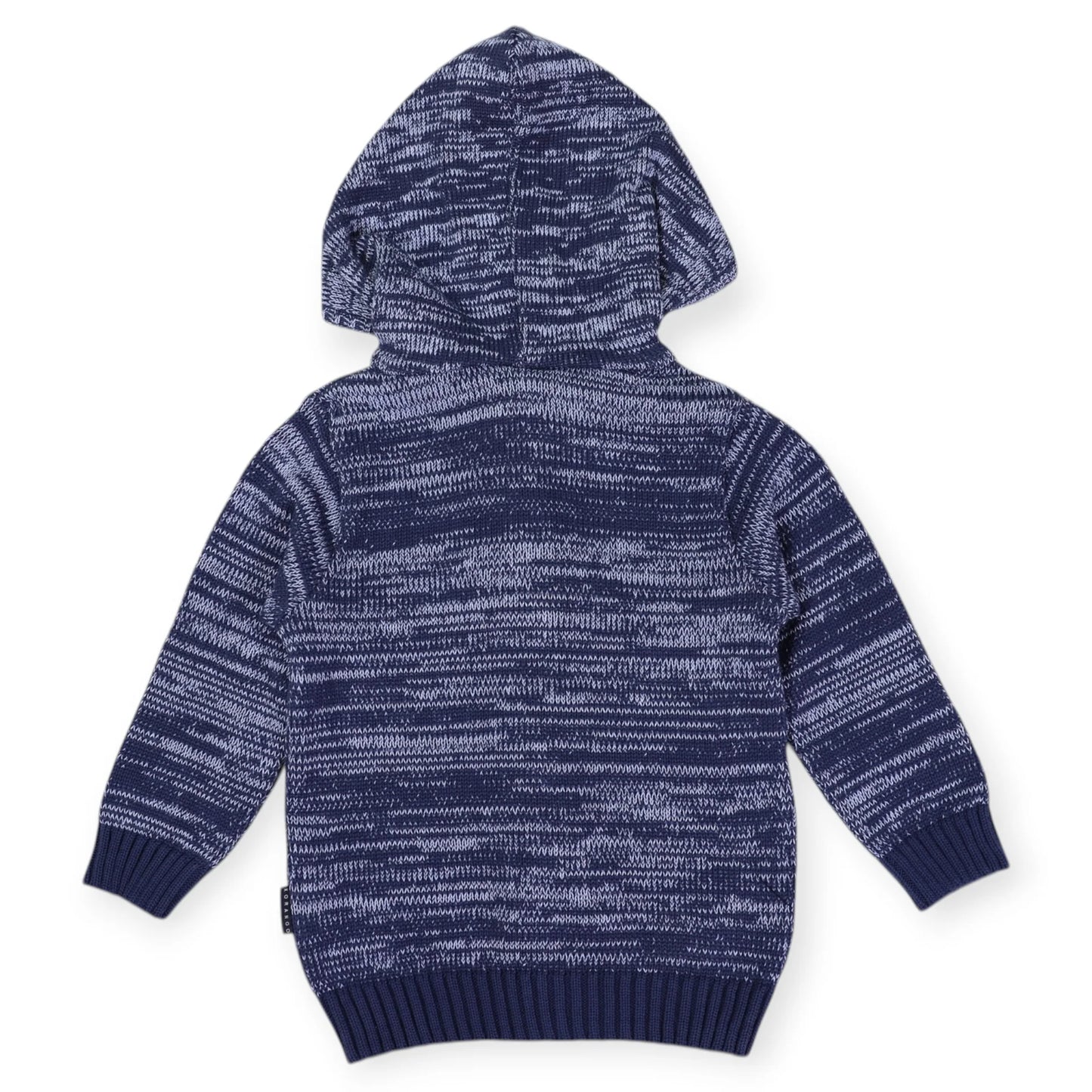 Fleck Knit Zip Jacket - Blue