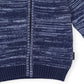 Fleck Knit Zip Jacket - Blue