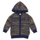 Fleck Knit Zip Jacket - Charcoal