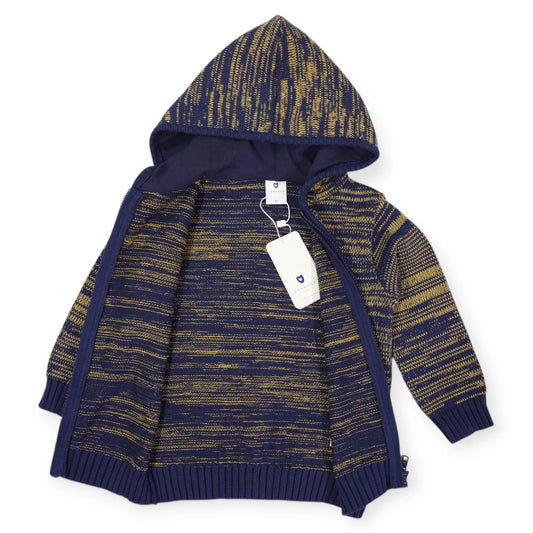 Fleck Knit Zip Jacket - Charcoal